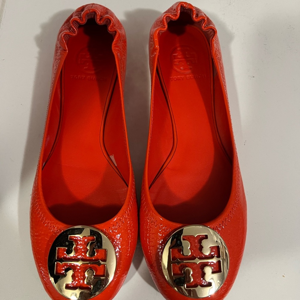 Tory burch Reva tumbled patent